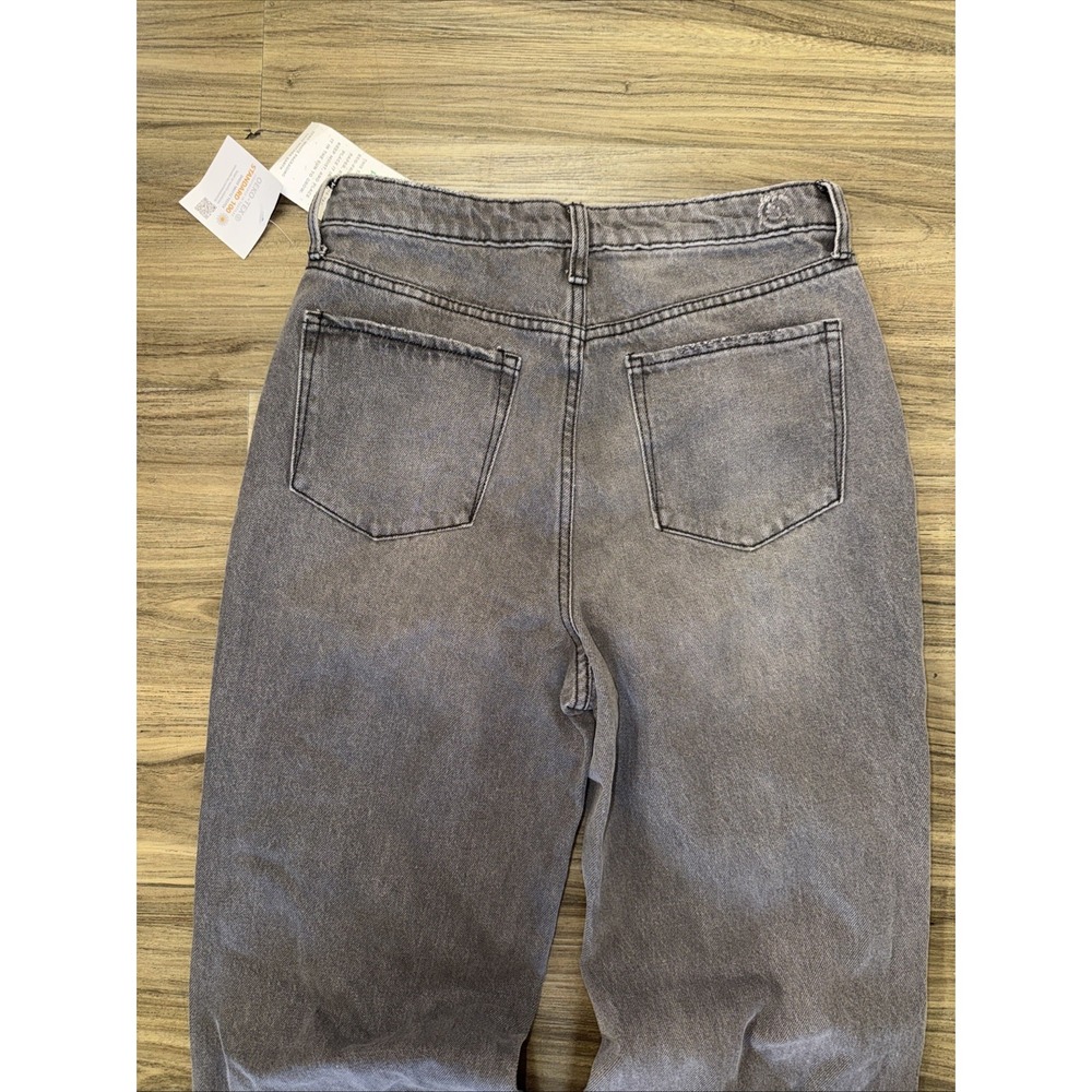 PTCL Ethical Clothing Wide Leg Distressed Denim Black Jeans Size 28 NWT - Picture 8 of 8